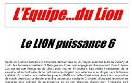 L'équipe du Lion - Le Lion PUISSANCE 6