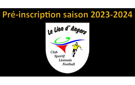 Pré-inscription saison 2023-2024